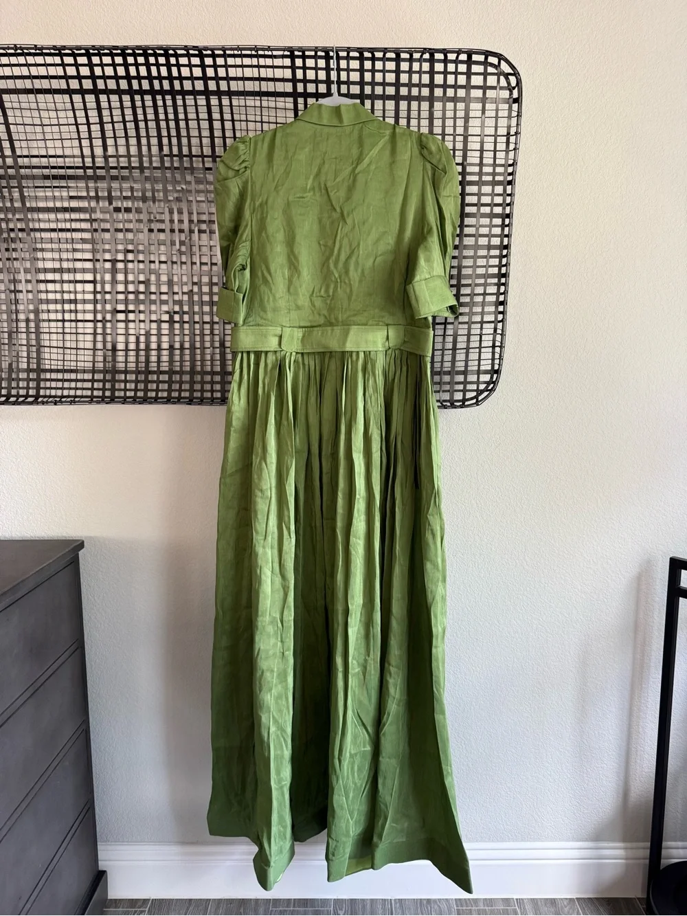 Aqua Blu Eloise Linen Silk Midi Dress - Picture 7 of 9